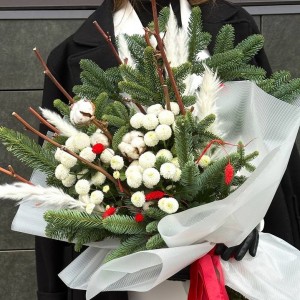 Новогодний букет "Снежный"